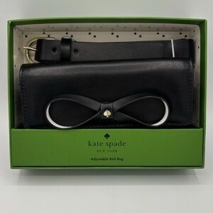 Kate Spade BowTie Genuine Leather Belt Bag/Fanny Pack Black L/XL NWT retail $108